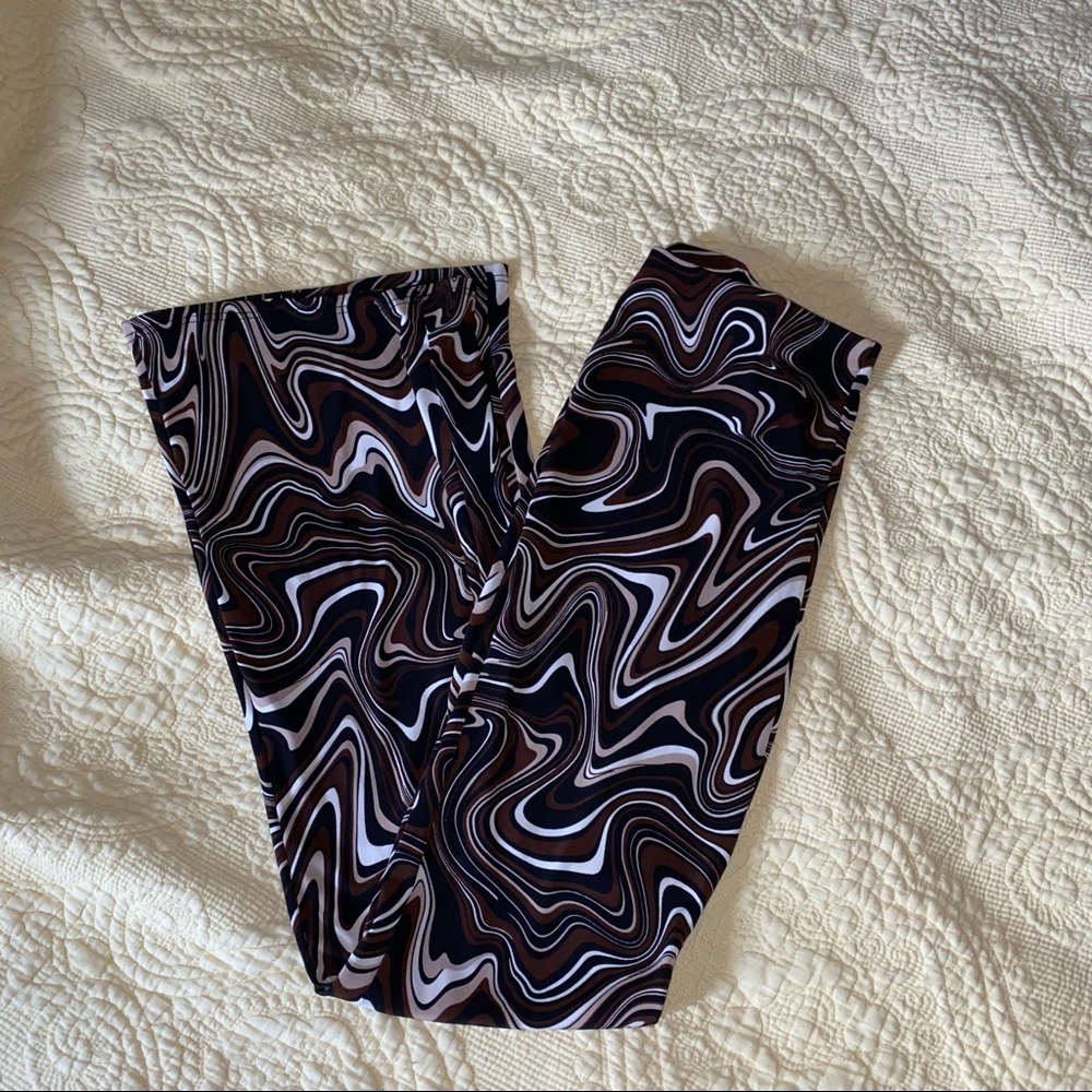 Brown swirl pants